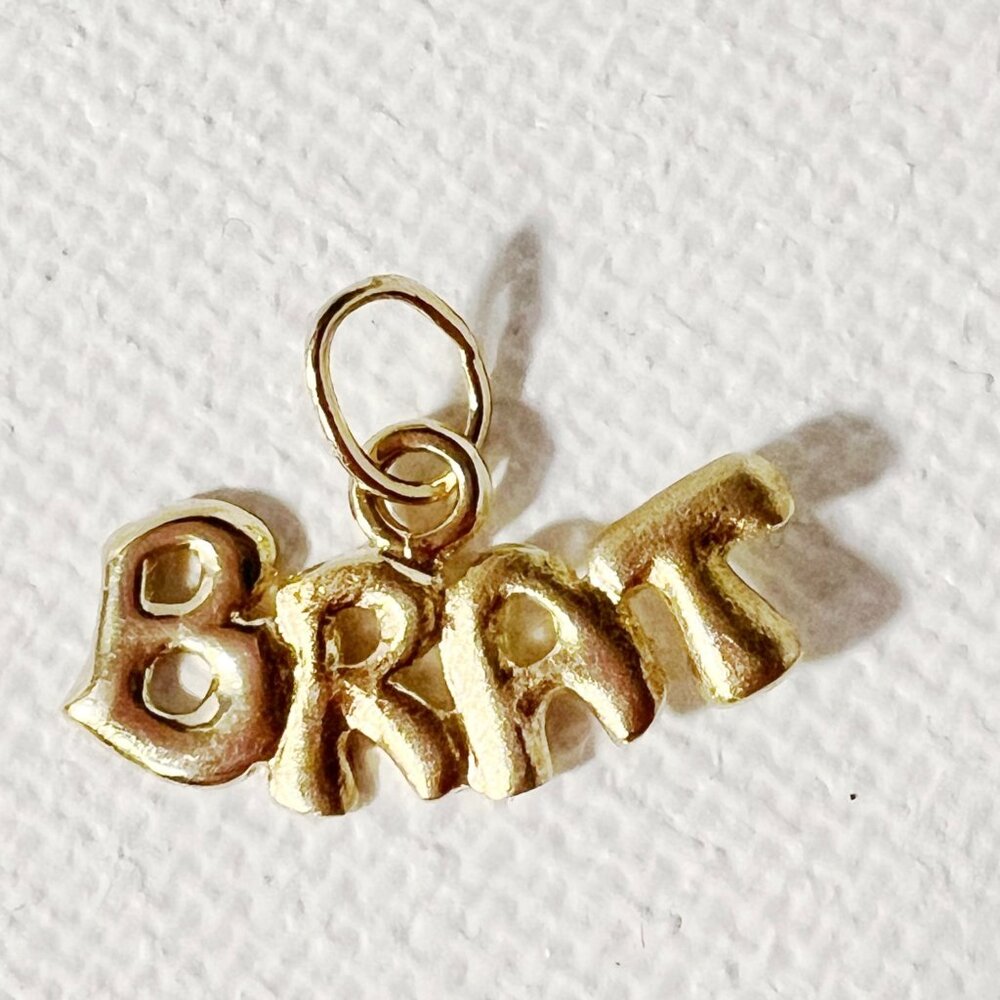 14k SOLID GOLD - Brat Pendant